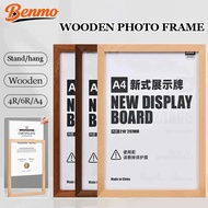 4R 6R A4 Wooden Picture Frame Photo Picture Holder Wall Decor Desk Home For Table Wall Photo Frame