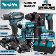 MAKITA CXT 12V Combo Set RM1849 ( HR166DZ Rotary Hammer / DF333DZ Driver Drill / TD110DZ Impact Driv