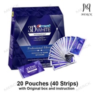 แผ่นฟอกสีฟัน Crest 3D Teeth Whitening Strips ผลิตภัณฑ์ฟอกสีฟันแบบมืออาชีพ สินค้าแท้คุณภาพสูง