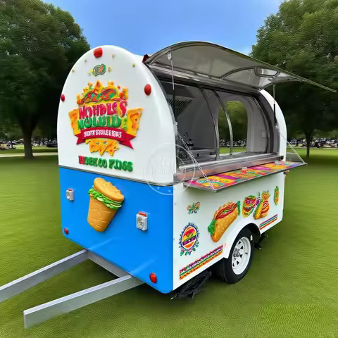 Australia Standard Concession Trailer Mobile Food Truck Europe Standard Food cart for Park coffee sh
