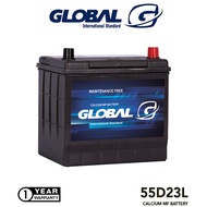 GLOBAL 55D23L / 85D23L MF BATTERY For PROTON  Exora/ Preve/ Inspira ,Toyota Camry, Innova, Mark X, S