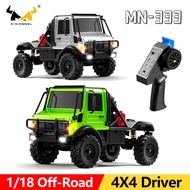 MN MODEL MN333 1/18 RC Rock Crawler Truck - 4WD Alloy Shell with Spare Tire, All Terrain Off-Road Ve
