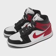 Nike 休閒鞋 Wmns Air Jordan 1 Mid 女鞋 男鞋 白 紅 AJ1 一代 黑頭 BQ6472-160