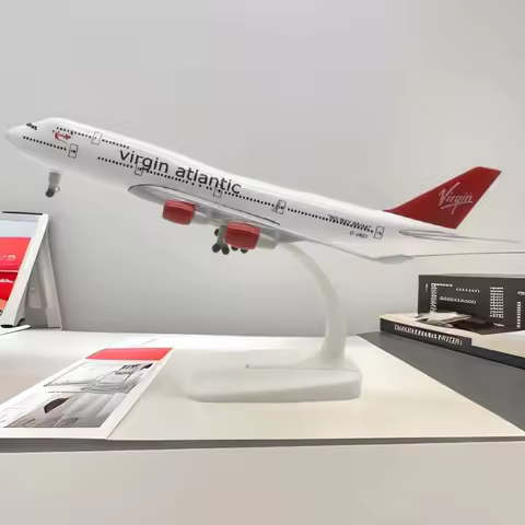 Table Decorations 20cm Model Plane British Virgin Atlantic B747 Airlines 747 Diecast Airplane Alloy 