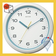 Rhythm (RHYTHM) radio clock with pop colors, continuous second hand, compact design, blue φ28x4.6cm 8MY562SR04