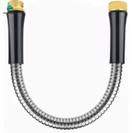 1FT X5/8" Short Garden Hose with Male to Female Connector Water Hose Metal Washing Machine Hose for 