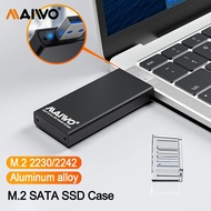 MAIWO M.2 SATA NGFF SSD Enclosure Case M.2 to USB 3.0 5Gbps Aluminum USB A to SATA PCIe External Cas