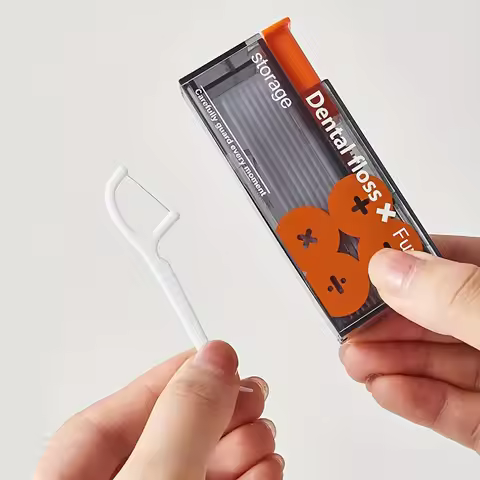 Portable Dental Floss Dispenser Containing 10Pcs Floss Dental Floss Storage Box Auto Refillable Oral