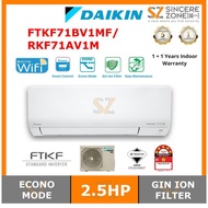 Daikin FTKF71C /RKF71C 2.5HP R32 Gin-ION Filter WIFI Standard Inverter Smart Control Wall Mounted Ai