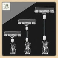 (SG 24H) 5pcs/10pcs Clear Pop Clip Price Tag Holder 360 Degree Rotatable Signage Display Clip Shop E