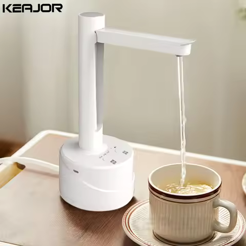 Electric Water Gallon Bottle Pump Automatic Water Dispenser 19 Liters Foldable Desktop Rechargeable 