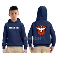 Free Fire master Free Fire Badge Children's hoodie sweater Jacket - Red Merch