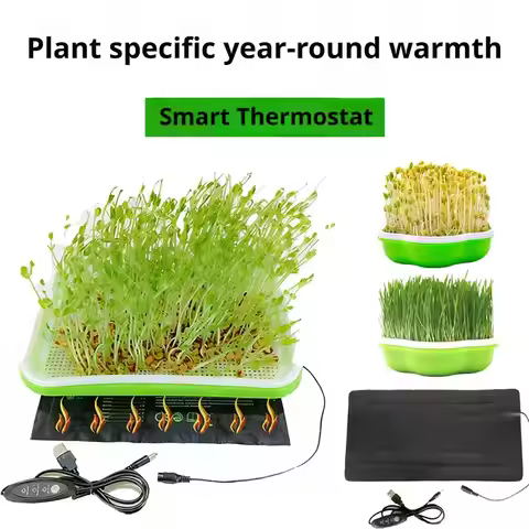 8.5W Plant Heat Mat PU Leather Plant Warming Mat Indoor USB Warm Hydroponics Heating Pad For Indoor 