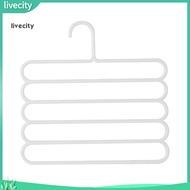 livecity|  5-Tier Trousers Holder Hook Scarf Wraps Shawl Ties Storage Hanger Wardrobe Shelf