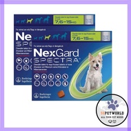 Nexgard Spectra for Medium Dogs 7.6 to 15 Kg (Green) 6 Chews (Expiry- Jan-25)