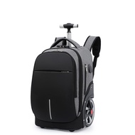 Rolling Luggage Backpack Men Trolley Bag With Wheels Business Wheeled Backpack Cabin Carry On Trolley Bag