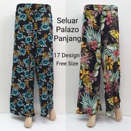 [Harga Borong] Seluar Palazo Panjang Bunga