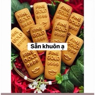 XO Gold Bar Spring Cake Press - Fine Gold 9999