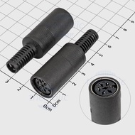 [3 Pieces]- 6-Pin Female DIN Head Wire Connector