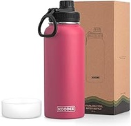 koodee Insulated Water Bottle, 32oz Stainless Steel Double Wall Vacuum Wide Mouth Sport Bottle with 