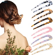 U-shaped Hairpin Secure Fixation Hair Stick Stylish Acrylic Hair Stick for Easy Bun Hairstyles Secur