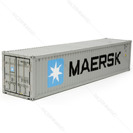 TAMIYA 56516 TROP.16 Maersk 40-Foot Container for 1/14 Container Semi-Trailer ชุดแต่งรถบังคับหัวลากท