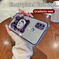 Cho Oppo A53 2020 trường hợp silicon mềm Bling bằng nhựa TPU mạ điện vỏ điện thoại di động cho cph21