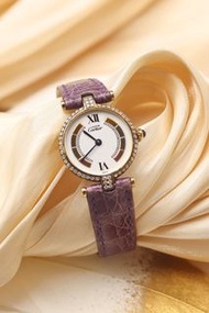 Cartier 1851 Must Vendome Vermeil   · 24mm · 三色復古羅馬字 · 鑲鑽 · 藍寶石水晶玻璃 · 紫色原裝錶帶錶扣（送原裝錶盒）📷實物拍攝