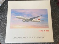 Japan Airlines 日本航空 JAL 777-200，註冊編號：JA772J，1/400，飛機模型，有底座，Never Display ，收Pay me、支付寶、轉數快。