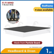 Kelsea Headboard Divan Wooden Bed Frame Queen Size Single Size/ Bedframe/ Katil Kayu Kelamin Bujang