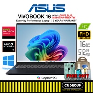 ASUS Vivobook 16 M1607KA-MB747W - Ryzen AI 7 350 - AMD Radeon Graphics - 16GB RAM - 512GB SSD (2Yrs 