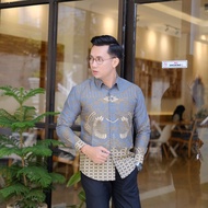 Cool Batik New Design //Kawung Jagad Premium Long Sleeve Slimfit Men's Batik/Slim Men's Batik/Long Men's Batik
