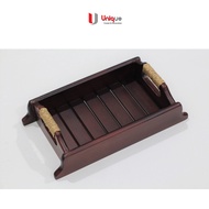 Teak Wood Tray with Agel Rope Size 14x21x5cm Small Cafe Tray/ Tray/