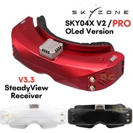 Skyzone 04X V2/PRO 5.8GHz OLED FOV 46/52 Degree V3.3 Steadyview Receiver Video FPV Goggles For RC Dr