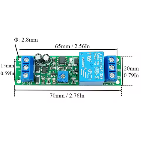Time Delay Relay Module 3V 5V 12V 24V Triggle Delay Monostable Relay Module Adjustatle 10s 60s 10min