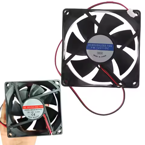 12V 2pin 80x80x25mm 8cm 80x25mm dc brushless computer case cooling fan 8025.