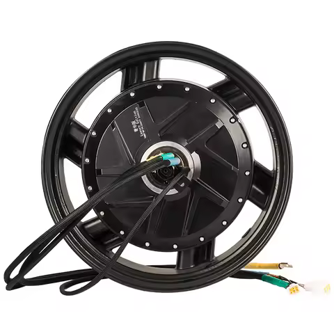 YMMOTOR 150KMH 17x6.0" WP 70H Rated 15KW Peak 25KW Racing Version BLDC Wheel Hub Motorcycle Motor