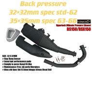 Back pressure hypertech exhaust Y16 RS150 RSX150 Y15 LC135 V1-V8 Raider150 fi 28mm 32mm 35mm cutting