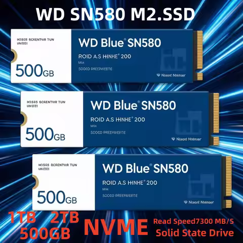 Original WD Blue SN580 1TB Solid State Drive 2TB M.2 2280 NVMe SSD Western Digital Hard Drive SSD fo