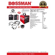 BOSSMAN BMMT-77 Inverter Gasless MIG Welding Machine MUTIL FUNCTION WELDING MACHINE MMA+TIG+MIG