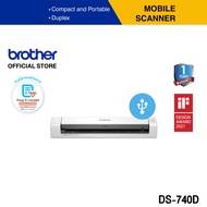 Brother DS-740D เครื่องสแกนเอกสารแบบพกพา (สแกนเอกสาร 2 หน้าอัตโนมัติ) (ประกันจะมีผลภายใน15วัน หลังจา