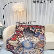 Arrangement Cotton Thread Casual Blanket Blanket Bedside Blanket Sofa Textile Cartoon L8A Thread Bla