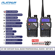 PLATINUM by BAOFENG UV-5R Dual Band Professional Two Way Radio set of 2 (NTC Type-Approved)