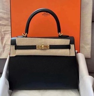 Hermes kelly 25 黑金 epsom W