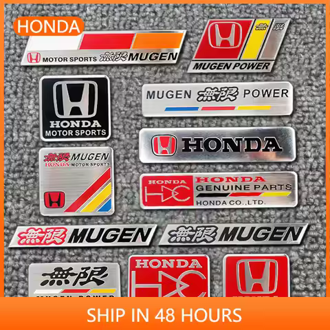 Car Logo Aluminum Label Stickers Decorative Accessories For Honda Civic Fit Accord City Vezel CR-V S