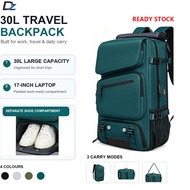 30L Travel Backpack Beg Galas 3 Carry Modes with Separate Shoe Compartment Ruang Kasut 17 Inch Beg L