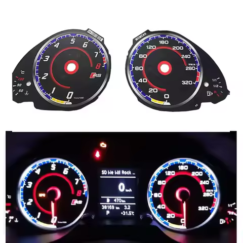 Counter Gauge Face For Audi Q5 A4L S4 S5 A5 B8 Instrument Cluster Replacement Tacho Dials Upgrade to