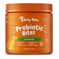 Zesty Paws Probiotic Bites Pumpkin Flavor Dog Supplement Chews 90ct