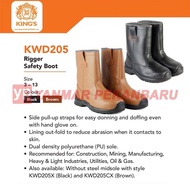 HITAM Kwd 205 X / CX Safety Boots (Black / Brown) KINGS