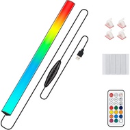 Under Monitor RGB Light Bar, LED Light for Desk Gaming Setup, USB Powered Keyboard Light, 12 Inch 5V